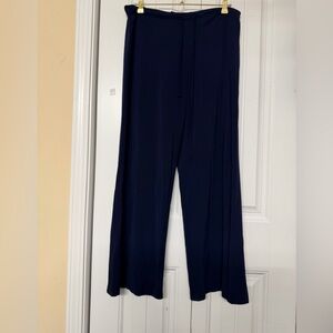 Boston Proper Dark Blue Wide Leg Stretch Pants